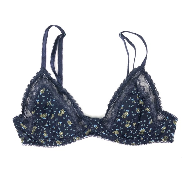 Free People Other - Intimately Free People Navy Floral Underwire Bra